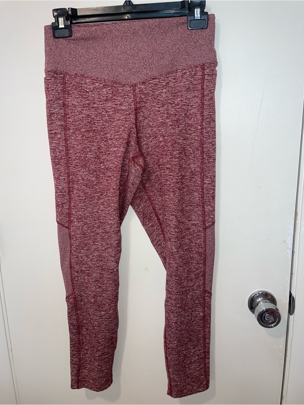 Pink Victoria's Secret Cozy Leggings High Rise Womens Medium Burgundy pants